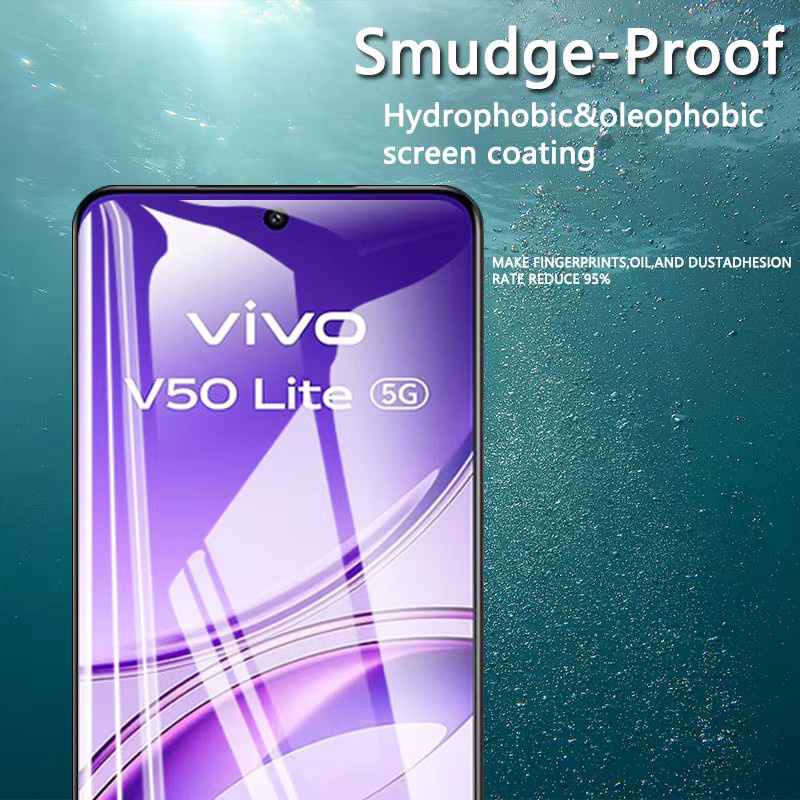 Displayschutzfolie aus gehärtetem Glas für Vivo V50 Lite, 6,77 Zoll, transparent, kratzfest und fingerabdruckfreundlich, 1–4 Stück - Bild 2