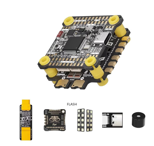 SpeedyBee F405 V5 Flugsteuerung und 55A Fortinet F405 V5 Vier-in-Eins ESC Set in Schwarz, Montagegröße 30x30 mm - Bild 2