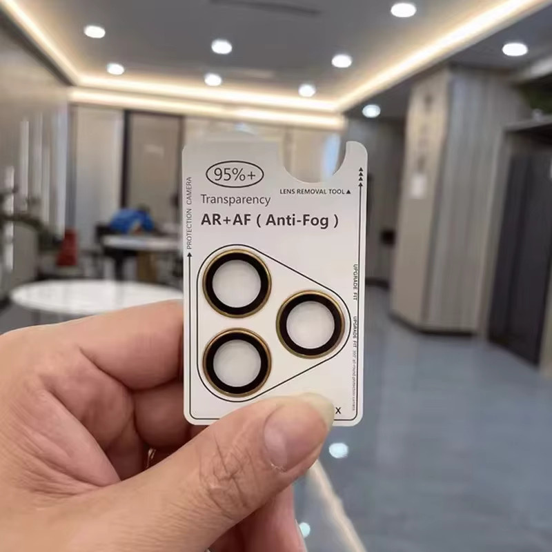 AR und AF Kamera Objektiv Schutzring aus gehärtetem Glas für iPhone 15, iPhone 15 Plus, iPhone 16 Pro und iPhone 16 Pro Max in Transparent und Blau - Bild 3