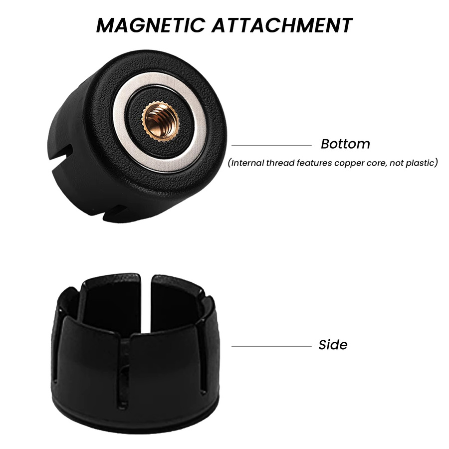 Magnetische Taschenlampen-Laternenbasis von APWIKOGER in Schwarz, kompatibel mit Goalzero Zeltlampenbasis, tragbarer Notlicht-Adapter aus Kunststoff - Bild 2