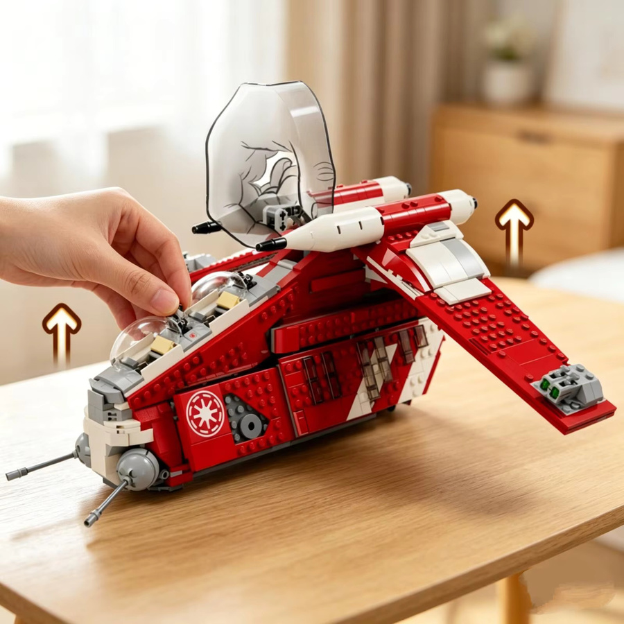 Hot Toys Star Wars Coruscant Guard Gunship, Baustein-Modell, 1083 Teile, ab 14 Jahren - Bild 3