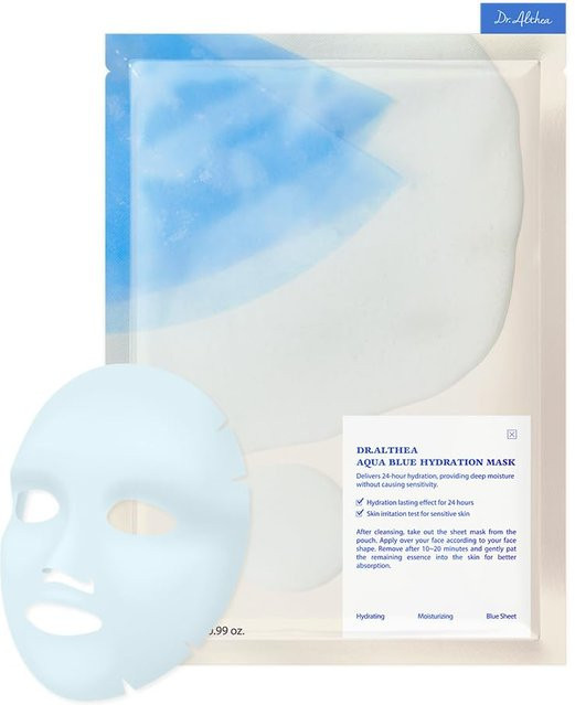 DR.ALTHEA Aqua Blue Feuchtigkeitsmaske, Panthenol, 4x 28g, Empfindliche Haut - Bild 1