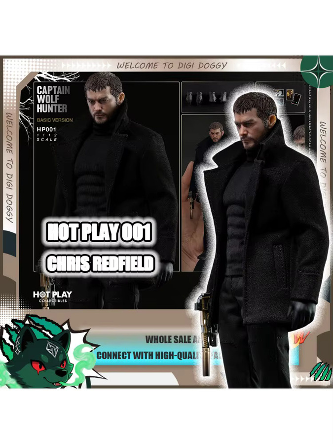 HOT PLAY Resident Evil Actionfigur, Captain Wolf Hunter Chris Redfield, 1/12 Modell - Bild 3