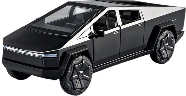 Fourall- Model Cars Tesla Truck, Spielzeugauto Modell, Maßstab 1:32, schwarz - Bild 1