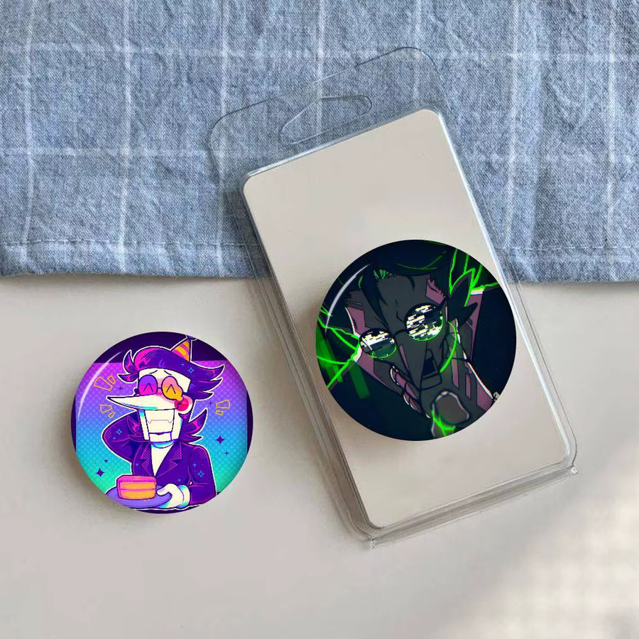 Deltarune Spamton Soft Button Pin, runder Metall-Anstecker, Kinder - Bild 3