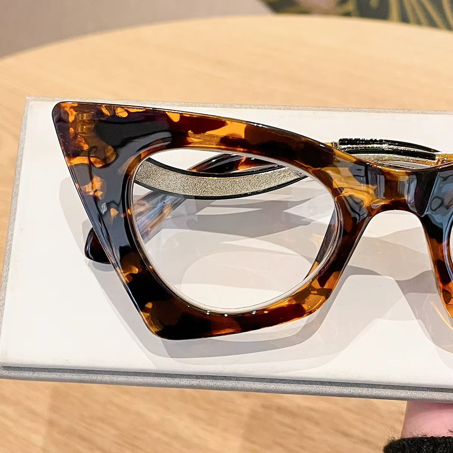 RELEN Korrektionsbrille Cat-Eye, Vollrand, Kunststoff, braun, Damen - Bild 2