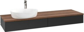 V&B Waschtischunterschrank Antao ohne Frontstruktur, weiß lackiert, wandhängend, Breite: 160 cm, Tiefe: 50 cm - Bild 1