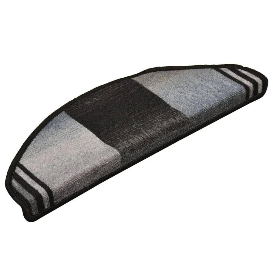 vidaXL Treppenmatten selbstklebend aus Polyamid, 15 Stück, Schwarz und Grau, B/T/H: 65 x 21 x 4 cm - Bild 2