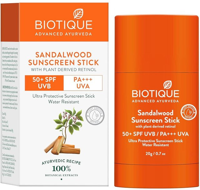 Biotique Sandelholz Sonnencreme-Stick, 20 g, LSF 50+, Unisex - Bild 1