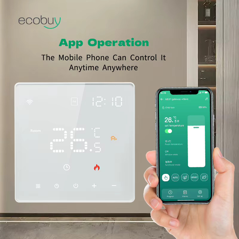 Tuya Smart Wifi Thermostat für Fußbodenheizung in Weiß mit App- und Sprachsteuerung für Google Home, Alexa und Alice - Bild 2