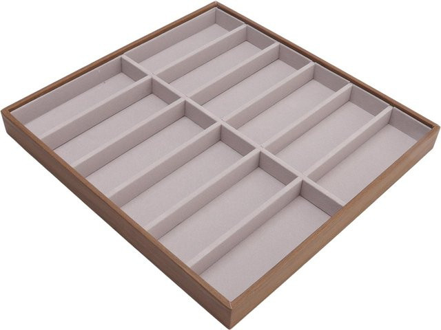 KaiSai Sonnenbrillen Präsentationsschale PU Holzmaserung, Gray - Bild 1