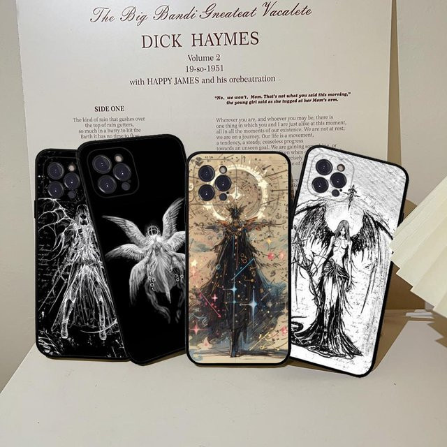 Retro Gothic Girl Handyhülle für iPhone 15 14 13 12 11 Pro Max Mini XS XR 7 8 Plus - Bild 1