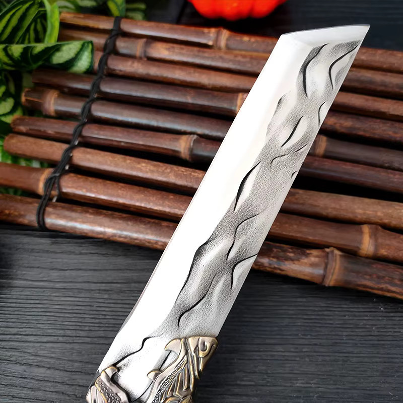 InLeung Chefmesser aus geschmiedetem Edelstahl mit Holzgriff, 17,78 cm, Silber - Bild 4