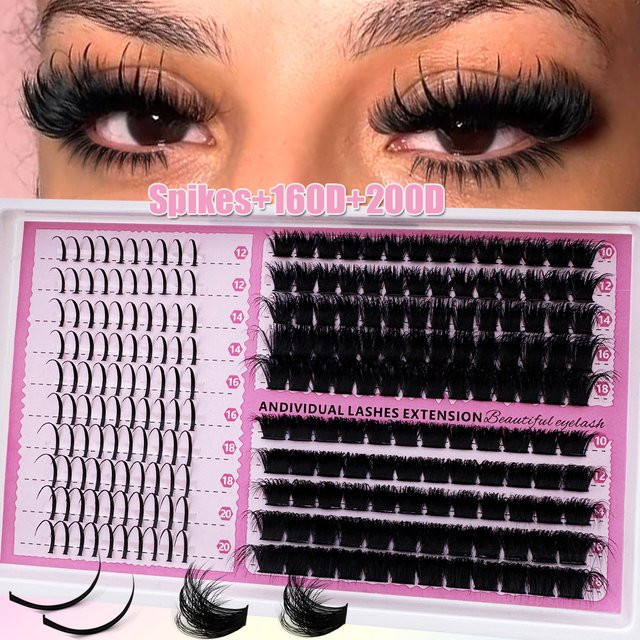 UMIRYAO Wimpern Spikes, Black, Natürlich, Unisex - Bild 1
