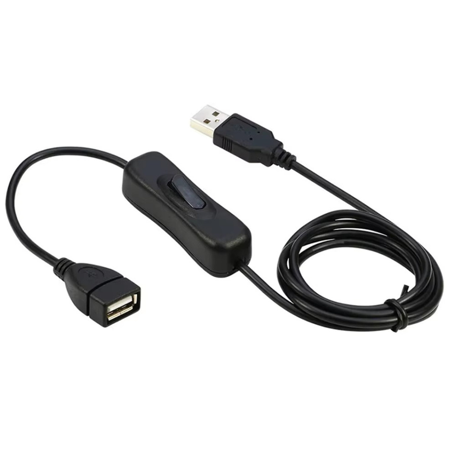 MJJC USB-Verlängerungskabel mit Ein- und Ausschalter, Länge: 28 cm, USB-A auf USB-A - Bild 3