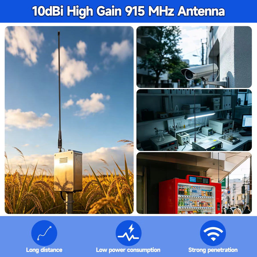 ABBREE 915MHz LoRa Soft-Antenne mit SMA-Stecker in Schwarz für drahtlose Datenübertragung - Bild 3
