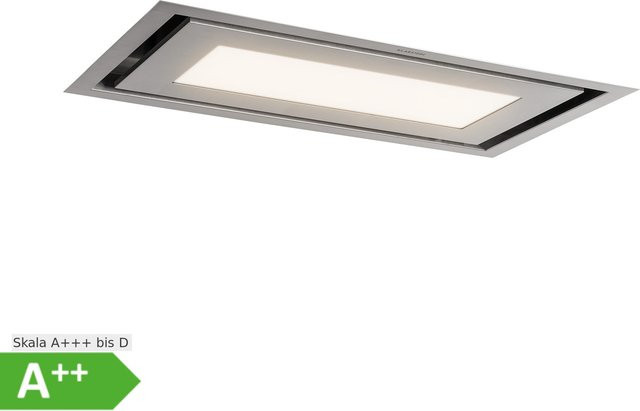 Klarstein Inselhaube Remy Brilliant Edition in Silber, Breite: 90 cm, 845 m³/h, Energieeffizienzklasse A, Glas und Edelstahl mit LED-Display - Bild 1