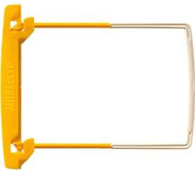 Jalema Foldback Clips aus Kunststoff in Gelb und Weiß, 10 Stück - Bild 1