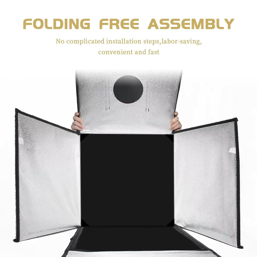 SH Tisch-Fotobox Fotostudio-Aufnahmezelt mit LED-Beleuchtung und 5 Hintergrundpapieren - Bild 5