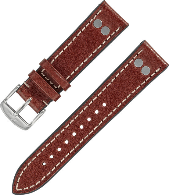 Laco Uhrenarmband Leder, Edelstahl, 20 mm, XL - Bild 1