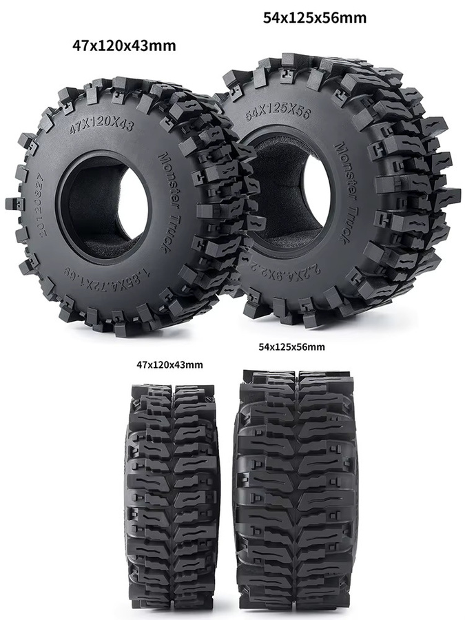 AXSPEED Gummireifen Rock Terrain Räder, Schwarz - Bild 5