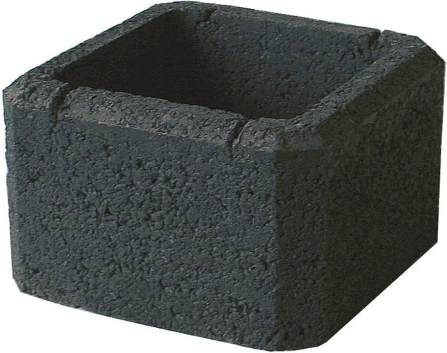 EHL Planomur Pfeilerelement aus Beton in Anthrazit, B/T/H: 32,5 x 32,5 x 20 cm - Bild 1