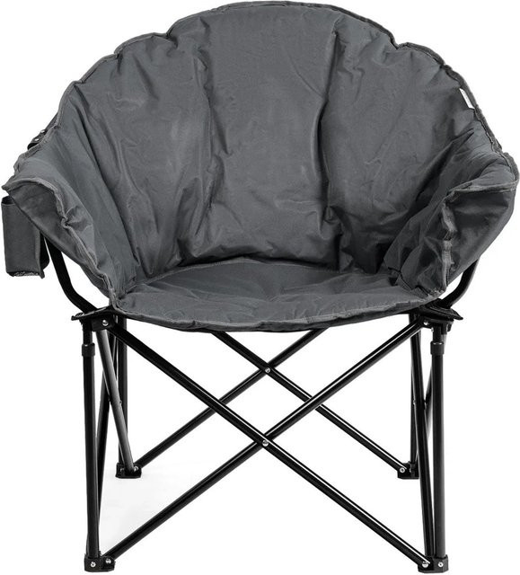Costway Übergroßer Campingstuhl Faltbar als Campingsofa in Grau mit Oxford-Gewebe und Metallrahmen - Bild 1