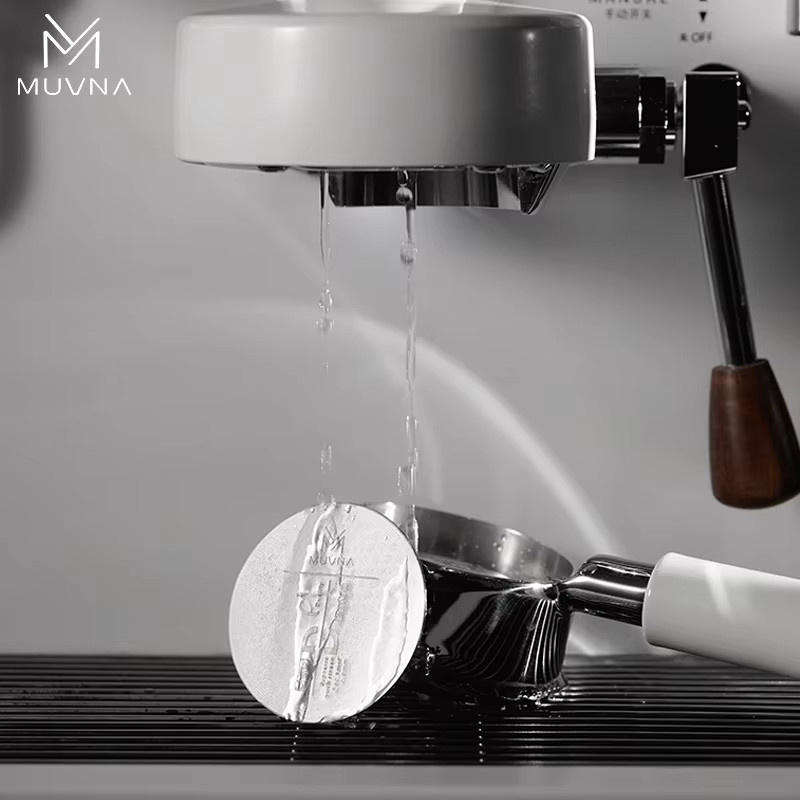 MUVNA Metall Puck-Sieb aus Edelstahl für Espresso-Siebträger, Farbe: Silber, Durchmesser: 51 mm, 53 mm oder 58,5 mm (je nach Auswahl) - Bild 4