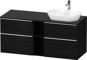 Duravit Waschtischunterschrank D-Neo in Eiche Schwarz, B/T/H: 140 x 55 x 66,4 cm - Bild 1