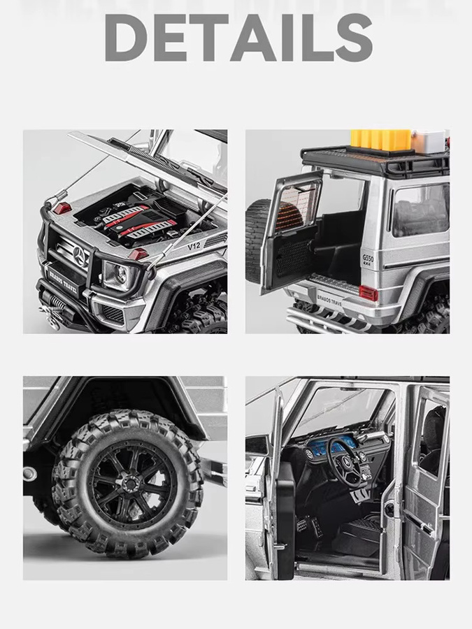 Mercedes-Benz G550 4X4, Modellauto, 1:24, Metalllegierung, Schwarz - Bild 4