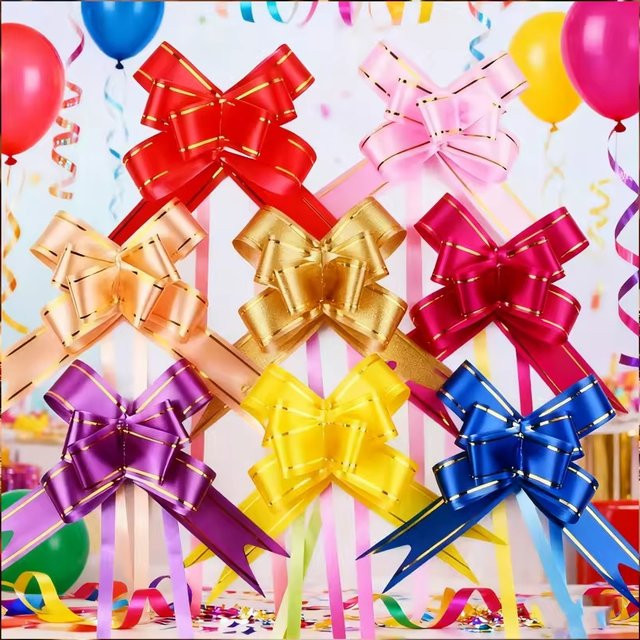 Bunte Schleifen aus Textil und Kunststoff für deine DIY-Geschenkverpackung und Dekoration bei Anlässen wie Geburtstag, Hochzeit oder Halloween, Mehrfarbig - Bild 1