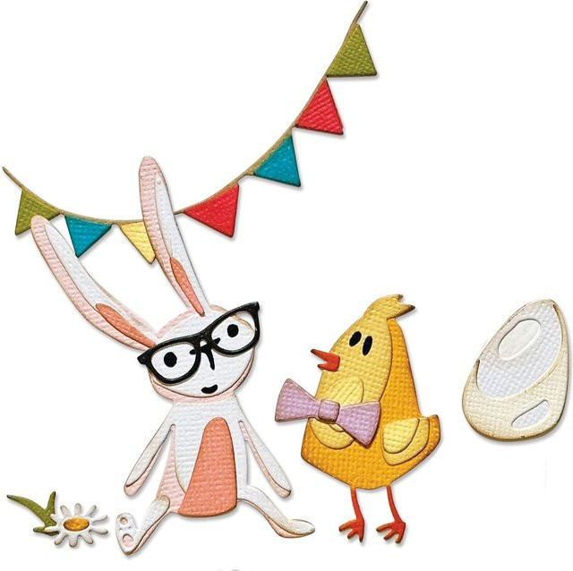 Sizzix Thinlits Stanzschablone Bunny + Chick by Tim Holtz - Bild 1