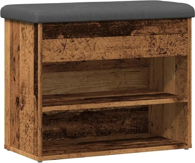 vidaXL Schuhbank in Altholz-Optik aus Holzwerkstoff, B/T/H: 62 x 32 x 50 cm - Bild 1