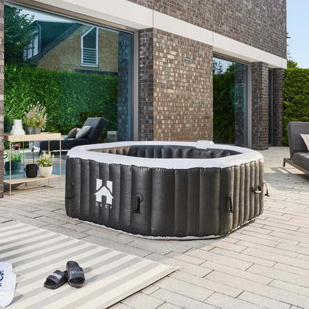Home Deluxe Whirlpool Drop aufblasbar rund Schwarz Durchmesser: 185 cm, Höhe: 65 cm