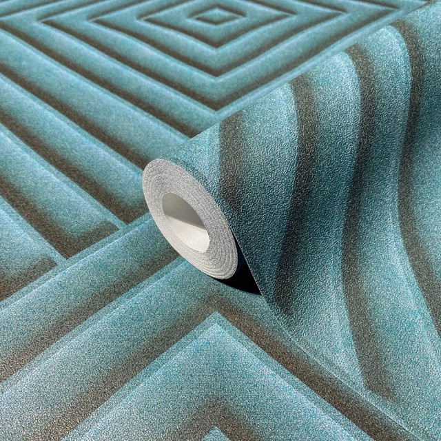 Marburg Vliestapete Modern Geometric Abstract Dunkelblau FSC - Bild 1