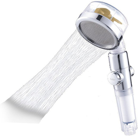 Wassersparender Duschkopf Aquadon Eco Tornado in Gold von Mediashop