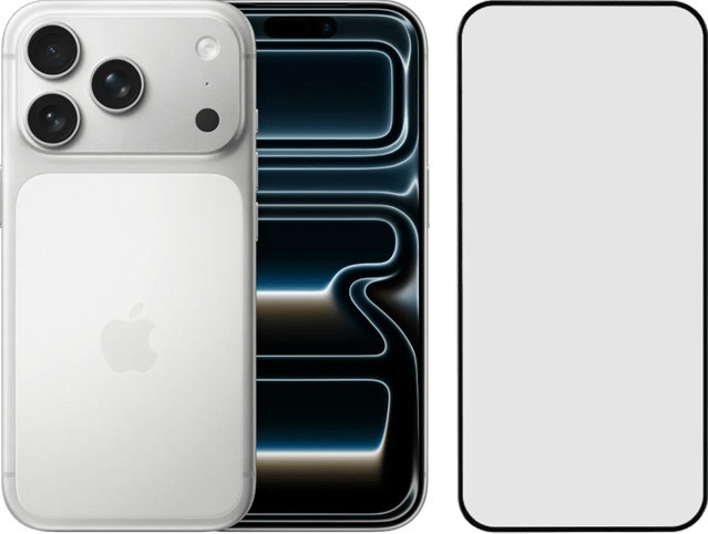 Apple iPhone 17 Pro Smartphone 256GB Silber mit BlueBuilt Panzerglas - Bild 1