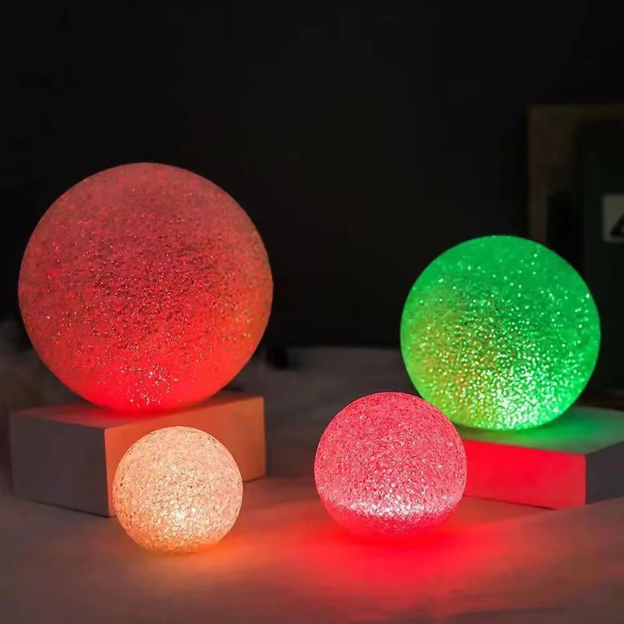 FPOO Kristallkugel LED Nachtlicht mit Farbwechsel zur Dekoration, Multicolour - Bild 6