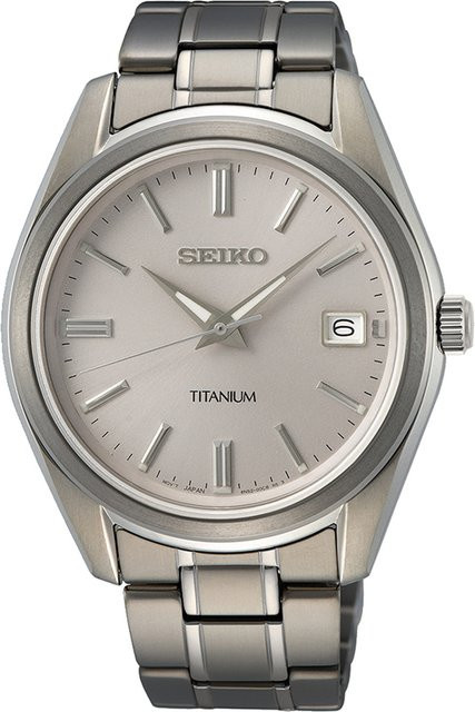 Seiko Armbanduhr Titanium, Quarz, 40 mm, Herren, Saphirglas, Grau - Bild 1