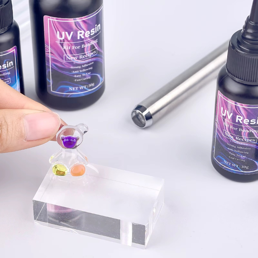 YAKAMOZ UV-Bonding Super-Bonding UV-Kleber in Transparent, schnelltrocknender flüssiger Harzkleber für Glas, Kunststoff, Schmuck und Holzreparatur - Bild 3