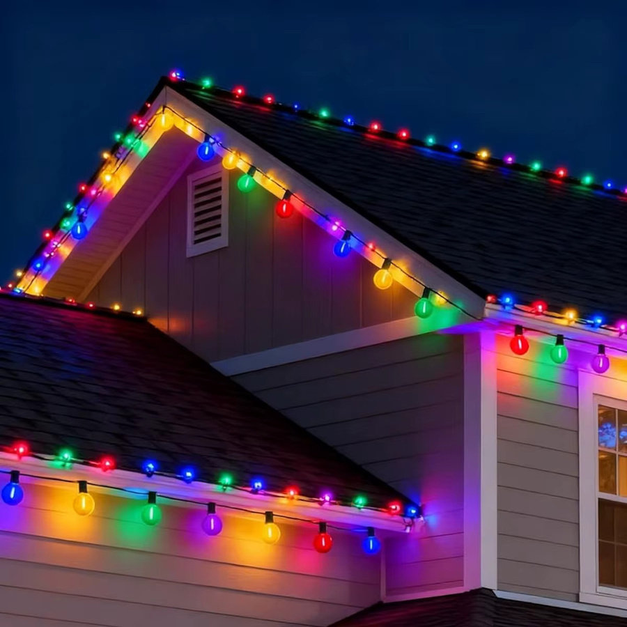 KIKIELF G40 LED-Lichterkette mit mehrfarbigen Globus-Glühbirnen für Außenbereich, Garten und Party - Bild 4