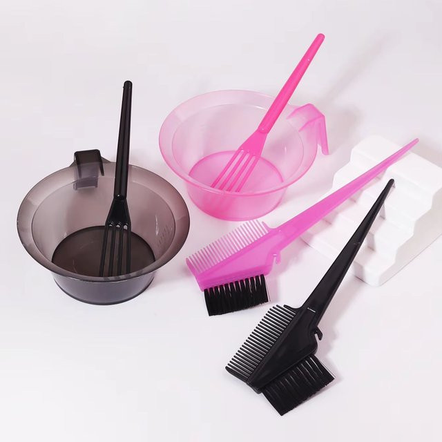 3-teiliges Haarfärbeset mit Schale, Rührer und Pinsel - Bild 1