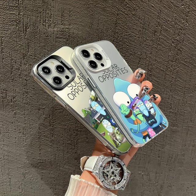 S-Solar O-Opposites Cartoon Handyhülle für iPhone 11 bis 17 Pro Max Plus Air, stoßfeste matte Rückseite, multicolour - Bild 1