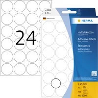 HERMA Markierungspunkte aus Papier in Weiß, 25 mm, 768 Etiketten pro Packung - Bild 1
