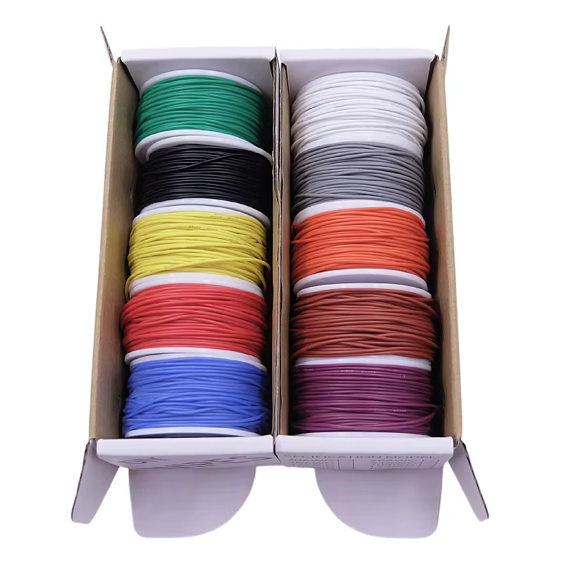 Flexibles Silikon-Draht-Set in 5 Farben mit verzinnter Kupferlitze für elektrische Anwendungen, Hitzebeständig, Box-Kit mit AWG-Stärken 30 bis 20 - Bild 5