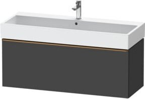 Duravit Waschtischunterschrank D-Neo wandhängend, Farbe Grau matt, B/T/H: 118,4 x 44,2 x 44,0 cm - Bild 1