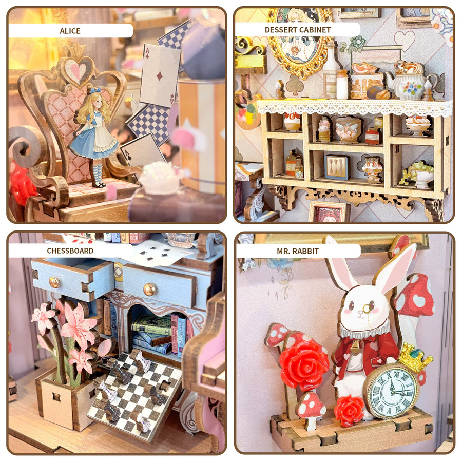 ELEVEN-CUTE Prinzessin Tea Party Tagebuch Buch Nook, Modell Kit, Holz, ab 14 Jahren - Bild 4