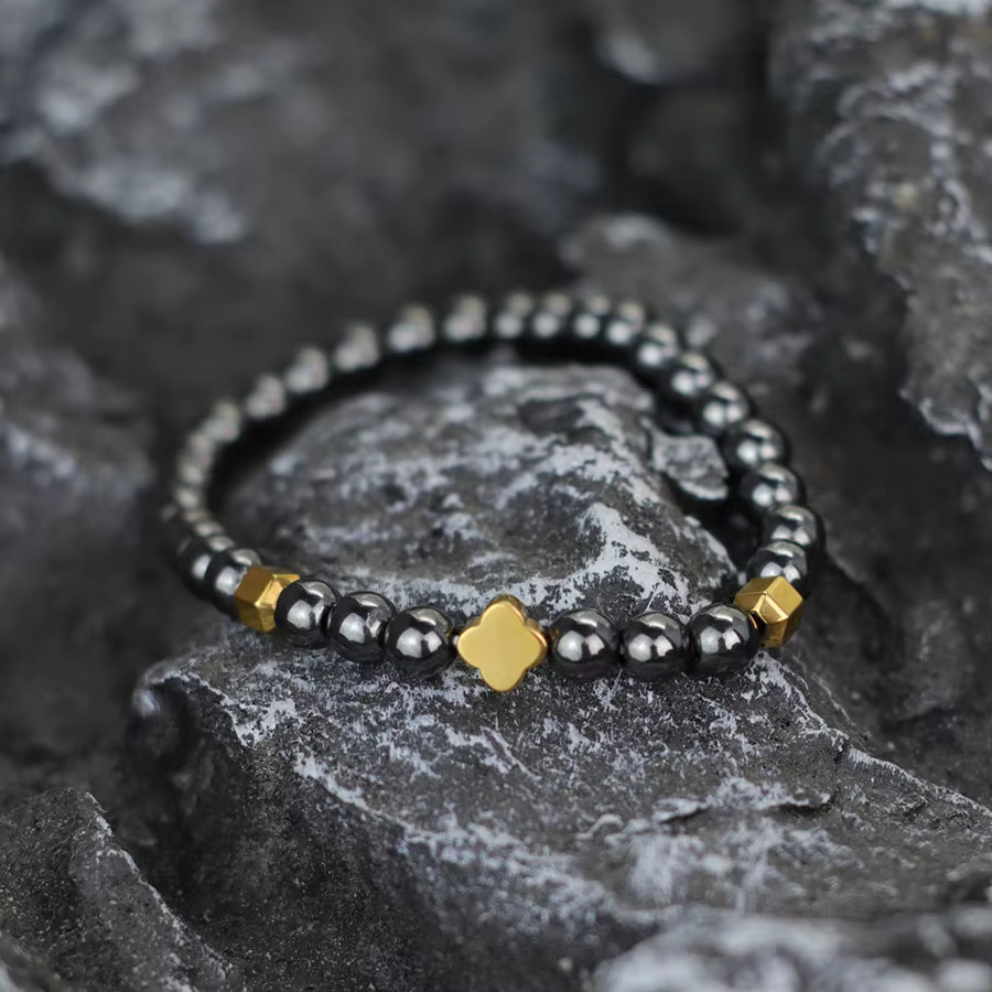 Noter Armband, Hämatit, 6mm, Unisex - Bild 3
