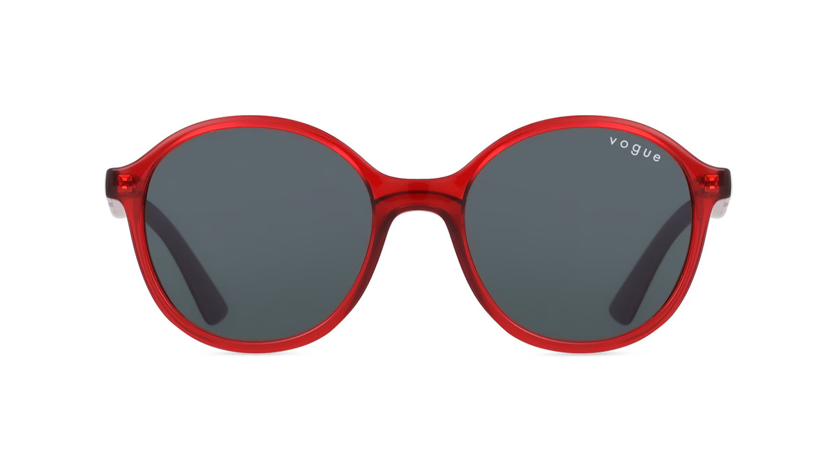 Vogue VJ2018 Sonnenbrille Vollrand, Rund, Kunststoff, Unisex, rot, grau - Bild 1