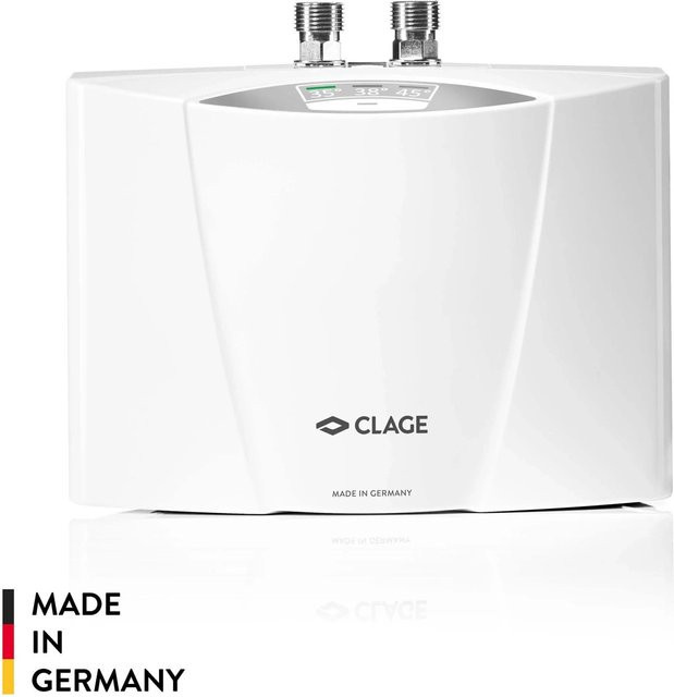 Clage Klein-Durchlauferhitzer MCX3 Elektronisch 3,5 kW, Weiß, Wandmontage mit Display - Bild 1